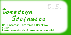 dorottya stefanics business card